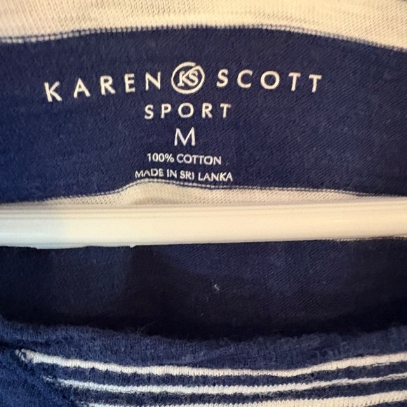 Womens Cotton Top, Blue and White Striped, Size M, Excellent Condition - Picture 4 of 5